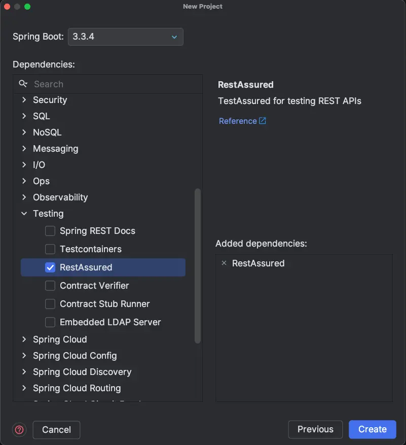 Spring Initializer RestAssured starter